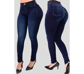 Women's high waisted elastic leggings, molded jeans, solid color ankle length pants, jeans