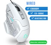 RGB Bluetooth 2.4G Wireless Wide Gaming Mouse 12800 DPI Programmable for Gamer Mice Laptop PC