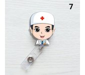 1PC Cartoon ID Name Card Badge Reel Retractable Clips Card Holder Clip Badge Holder Clip Office Supplies Name Card Holder