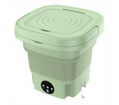 Portable Washing Machine,Folding Mini Washing Machine Drying Washing Machine for Clothes EU Plug Green