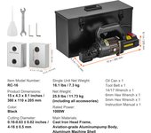 SucceBuy Electric Hydraulic Rebar Cutter, Portable Rebar Cutter for Rebar, High-Power Steel Cutter with Oil Can & Accessories