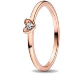 2024 New Gold Plated 925 Silver Ring Zircon Sparkling Double Band Heart Finger Ring Women Pandor Ring Fine Jewelry