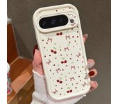 Red Cherry Pattern Soft TPU Case For Google Pixel 8 Pro 8A Pixel 9 Pro XL Shockproof Silicone Phone Back Cover For Pixel 8 9 Pro
