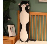 50cm divertido alegría lindo suave gato largo juguetes de peluche pausa Oficina siesta almohada cama dormir decoración del hogar muñeca para niños niña regalo