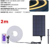IP67 Waterproof Neon Light Solar Lamp 12V 120Leds/M Neon Strip 3000K 6000K White Red Green Blue Flexible Ribbon Rope LED Light