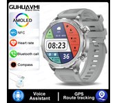 2024 Nuevo Reloj inteligente de llamada Bluetooth para hombres Android Ios 1.53 pantalla AMOLED,voz inteligente AI,frecuencia cardíaca, monitoreo de glucosa en sangre y oxígeno,NFC,impermeable ip68, trayectoria GPS,100+ Modo deportivo Multifuncional Reloj