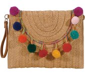 Straw Handbag Straw Clutch Straw Shoulder Bag for Women Summer Beach Cruising Envelope Clutch Raffia Bag