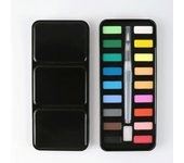 Multicolor Watercolor Paint Set Metal Box Portable Solid Pigment Set Professional Art Supplies Kids