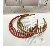 2PCS non slip plastic headband, easy to comb thin headband, versatile and fashionable, suitable for both men and women