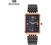 Reloj cuadrado minimalista reloj hombre calendario reloj de cuarzo
