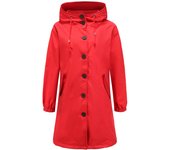 Women's cold proof hooded jacket,  casual long coat, new windbreaker