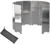 Pantalla de viento de aluminio plegable para exteriores, 10 placas, Escudo de viento, estufa portátil para acampar, cocina de Gas, deflectores de viento