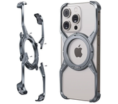 Aircraft Aluminum Bumper Type Phone Case for Apple Iphone 13 14 15 Pro Max Corner Drop Protection Compatible with Magsafe Shell