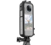 For Insta360 X3 PULUZ Cold Shoe PC Plastic Protective Frame with Adapter Mount & Screw