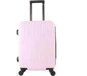 Maleta Avión Equipaje de Mano Viaje Cabina Trolley ABS Rígida 4 Ruedas Maleta de cabina rigida con asa telescopica 55x35x20CM