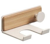No Drilling Wood Hairdryer Holder Self Adhesive Waterproof Hairdryer Storage Rack Rust-proof Wall Mount Bathroom Shelf