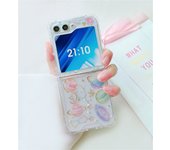 Korean Cute Funny Space Star Shockproof Transparent Case for Galaxy Z Flip 5 Z Flip5 Flip4 Zflip3 Zflip5 Cover