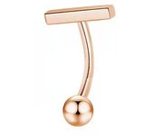 Starbeautity 1pc 18g small belly ring for women 6-12mm rod navel piercing titanium rectangle belly button ring body jewelry