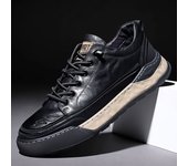 Zapatos de la junta de los hombres casual zapatos de cuero de los hombres de verano hueco transpirable fresco zapatos de cuero real de cuero de vaca zapatos deportivos zapatos de juventud negro