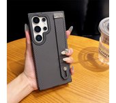 Carbon Fiber + Wristband 2-in-1 Phone Case For Samsung Galaxy S25Ultra S24Ultra S25+/S24+ Support MagSafe Design S23Ultra S22Ultra Anti-Slip Design Camera Bulge Protection