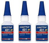 3x Loctite Henkel 401 (20ml) Instant Adhesive Super Glue