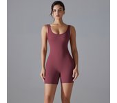 Hamidou Women Bodysuits Clothes One-piece Sleeveless Skinny Romper Sporty Wear Stretch Bodysuit Gym Clothes Push Up Sportswear