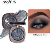 Smoky Dark Grey Eyeshadow Sparkling Waterproof Pearlescent Metallic Glitter Green Purple Eye Shadow Highlighter Makeup Palette
