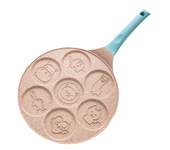 Frying Mould Seven-Hole Breakfast Frying Pan Animal Face Multi-Function Wheel Pancake Pan Small Egg Dumpling