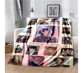 True Beauty Series Hwang in Youp Cha EunWoo Art Pattern Blanket Star Flannel Warm Throw Sofa Bed Travel Picnic Blanket Girl Gift