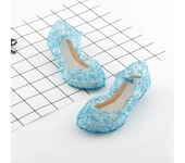 Crystal Sandals Princess Jelly High-Heeled Shoes Girls Princess Shoes Children Cosplay Party Dance Shoes