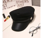 Cadet Fashion Black Captain Spring Autumn Women Men Hat Beret Caps Octagonal Hat Sailor Hats