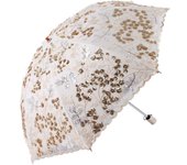 Honeystore Vintage Lace UV Sun Parasol Folding 3D Flower Embroidery Umbrella