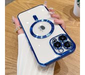 Magnetic Plating Case iPhone 15 16 14 Plus 13 12 11 Pro Max Camera Lens Protector Glass For Magsafe Wireless Charger Cover