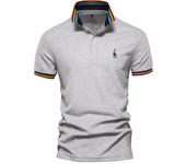 polos hombre manga corta ropa hombre día del padre Cotton Men's Polos Giraffe Embroidery Short Sleeve Polo Shirts for Men High Quality Brand Design Polos Men Clothing
