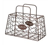Practical Large Capacity Coffee Pod Basket Hollow-carved Simple Coffee Storage Basket Anti-rust Metal Fruit Basket Living Room