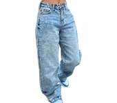 Low Rise Jeans Women's Autumn 2024 New Fashion Straight Leg Pants Designer Denim Trousers Blue Vintage Mom Loose Low Waist Jeans