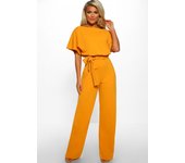 Mameluco women's wide leg cut, Palazzo pants, short sleeved hooded jumpsuit