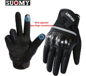 SUOMY Summer Motorcycle Riding Gloves Touchscreen Motocross Gloves Outdoor Sport Carbon Fiber Shell Protective Moto Gloves Breathable