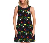 Customized cool Oriental Star sleeveless women's OES sun skirt casual bag travel beach outfit