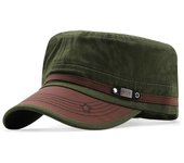 Spring Summer Cotton Adjustable Army Hat Cadet Hat Sun Cap Baseball Cap