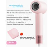 Secador de pelo de alta velocidad, secador de pelo de gran fuerza, secador de pelo para uso doméstico sin dañar el cabello, secador de pelo de iones negativos