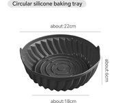 Air Fryer Pan Reusable Silicone Liners Pot Non-stick Easy to Clean Chicken Basket Food Safe Baking Accessories