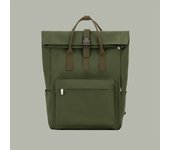 Nueva mochila de gran capacidad con borde enrollado, adecuada para portátiles de 15,6 pulgadas, ideal para estudiantes de todos los géneros.