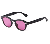 Gafas de sol redondas para hombre y mujer, lentes de sol cuadradas con remaches, color amarillo y azul, diseño Retro de marca, a la moda, UV400, 2024