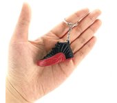 3D Mini 3D Sports Shoes Keychain Basketball Shoes Keychain Finger Skateboard Accessories Men's and Women's Trendy Pendant