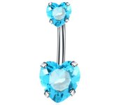 1Pc g23 titanium 6-10mm crystal belly button piercing set 14g heart belly piercing pack cz navel ring set cute belly bar bulk