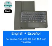 Bluetooth Keyboard Case For Lenovo Tab M10 3rd Generation 10.1 inch 2022 TB328FU Touchpad Tablet Case English Spanish Keyboard