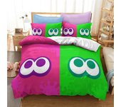3D Print Splatoon Game Bedding Set,Duvet Cover Comforter Bed Set Quilt Cover Pillowcase,King Queen Twin Size Boys Girls Adults