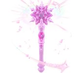 Varita luminosa de copo de nieve mágica de princesa, varita de hadas de copo de nieve, varita mágica para niños, niñas, princesas, accesorios de fiesta, accesorios de cosplay, decoración de