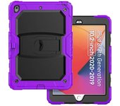 For Apple iPad 10.2 2019 2020 2021 7th 8th 9th Gen A2197 A2602 Case Kids Safe Silicon PC Hybrid Shockproof Stand Tablet Cover